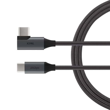 Jcpal JCPal JCP6155 100W Flex Link USB-C 3.1 Generation 2 Charge & Sync Braided Cable; Black - 1.5 m JCP6155